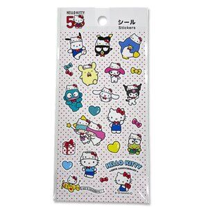 Sanrio Hello Kitty 50th Anniversary Sticker Sheet Japan Trinket Trinketcore